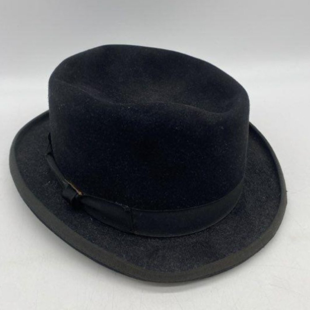 Hats in the Belfry Custom Vintage Large Black Fedora